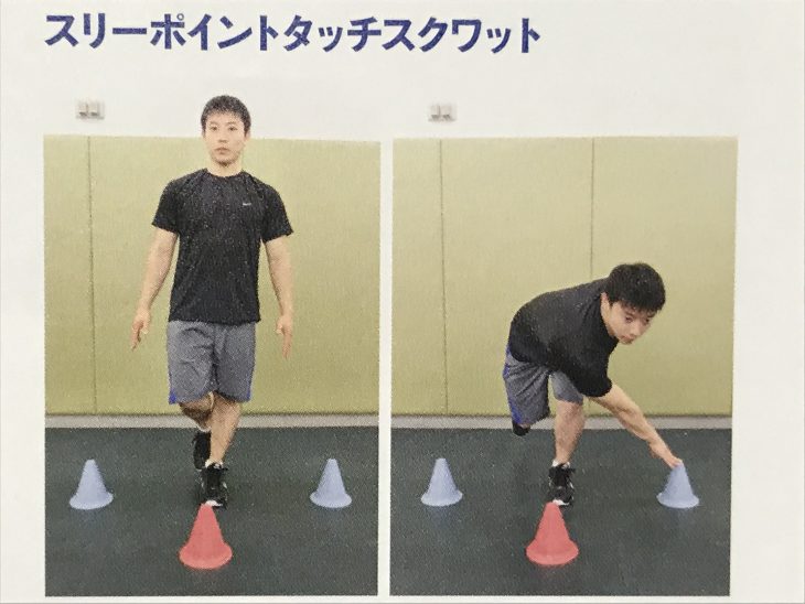 スリーポイントタッチスクワット